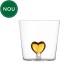 Pahar pentru apa, inima galbena, 8 cm, Cuore - designer Alessandra Baldereschi - ICHENDORF